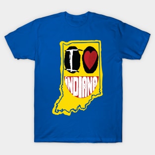 I Love Indiana Smiling Face T-Shirt
